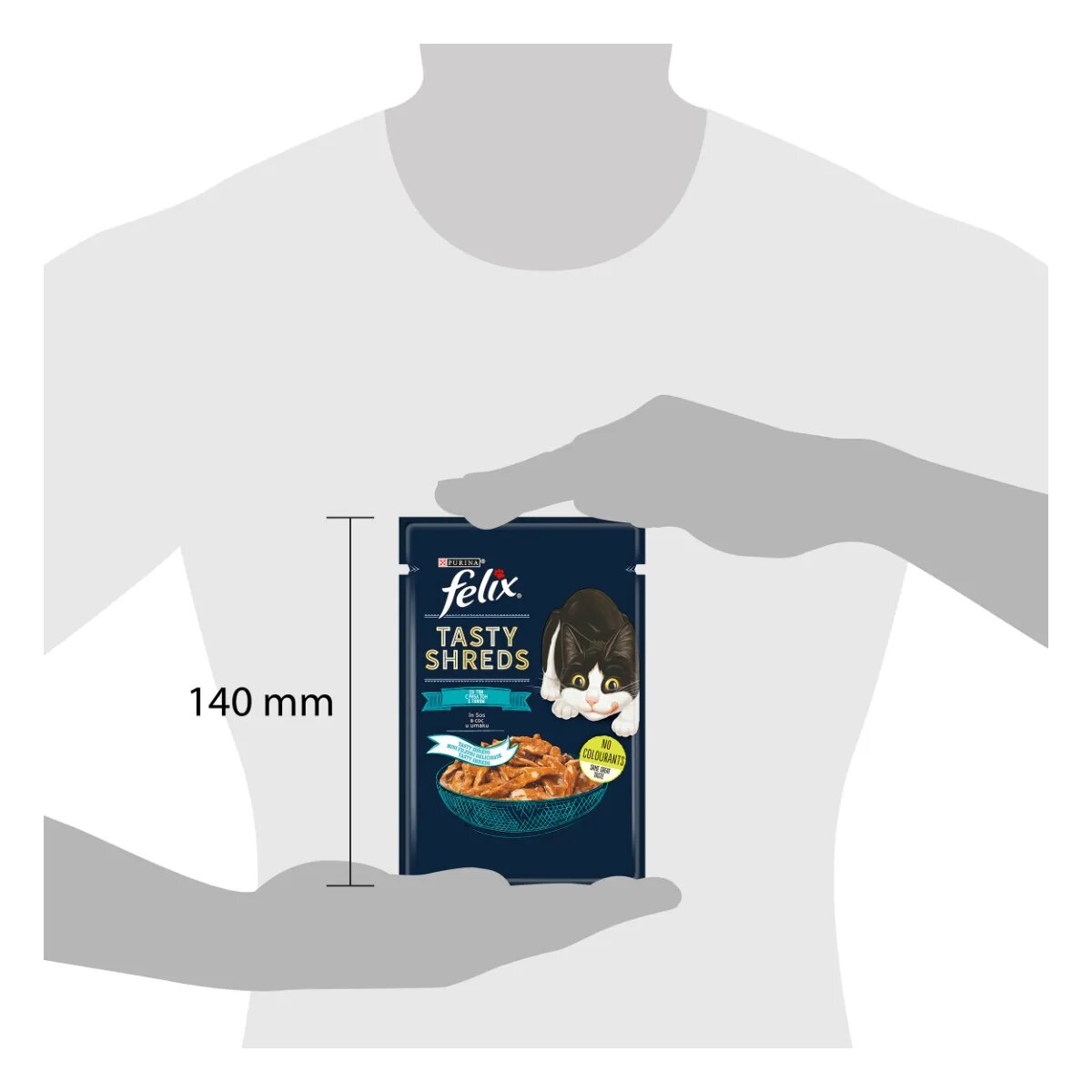 FELIX Tasty-Shreds Ton plic hrană umedă pisici (în sos) 80g