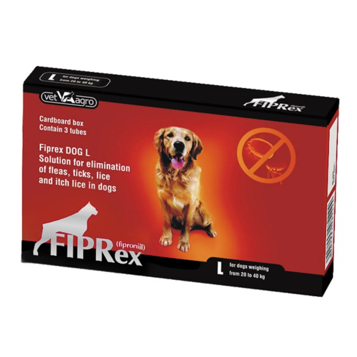 Fiprex deparazitare externă câini pipetă repelentă L(20 - 40kg) 3buc