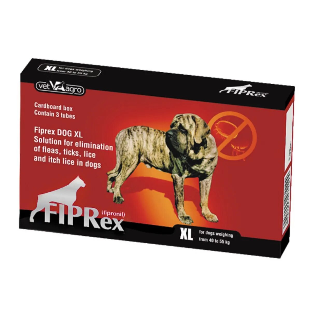Fiprex deparazitare externă câini pipetă repelentă XL(40 - 60kg) 3buc