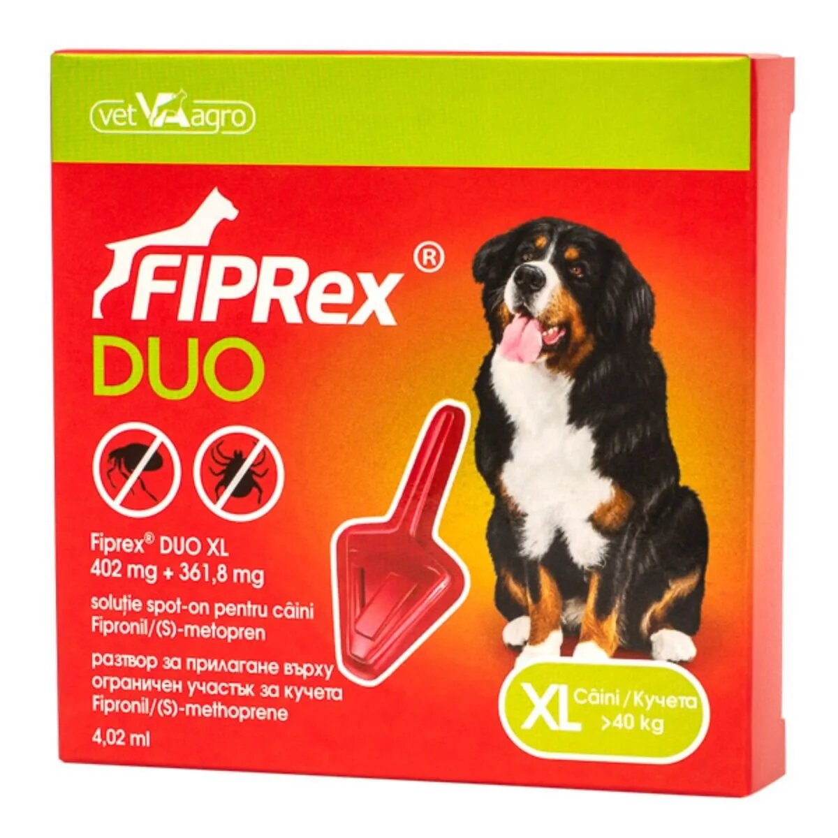 Fiprex Duo deparazitare externă câini pipetă repelentă XL(40 - 60kg) 1buc