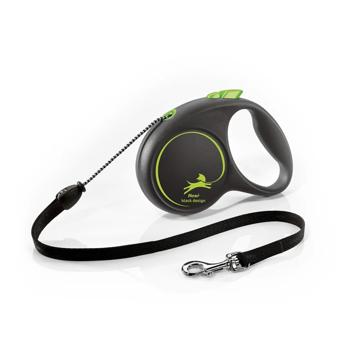Flexi Black Design lesă șnur retractabilă câini poliester verde M(20kg 5m)