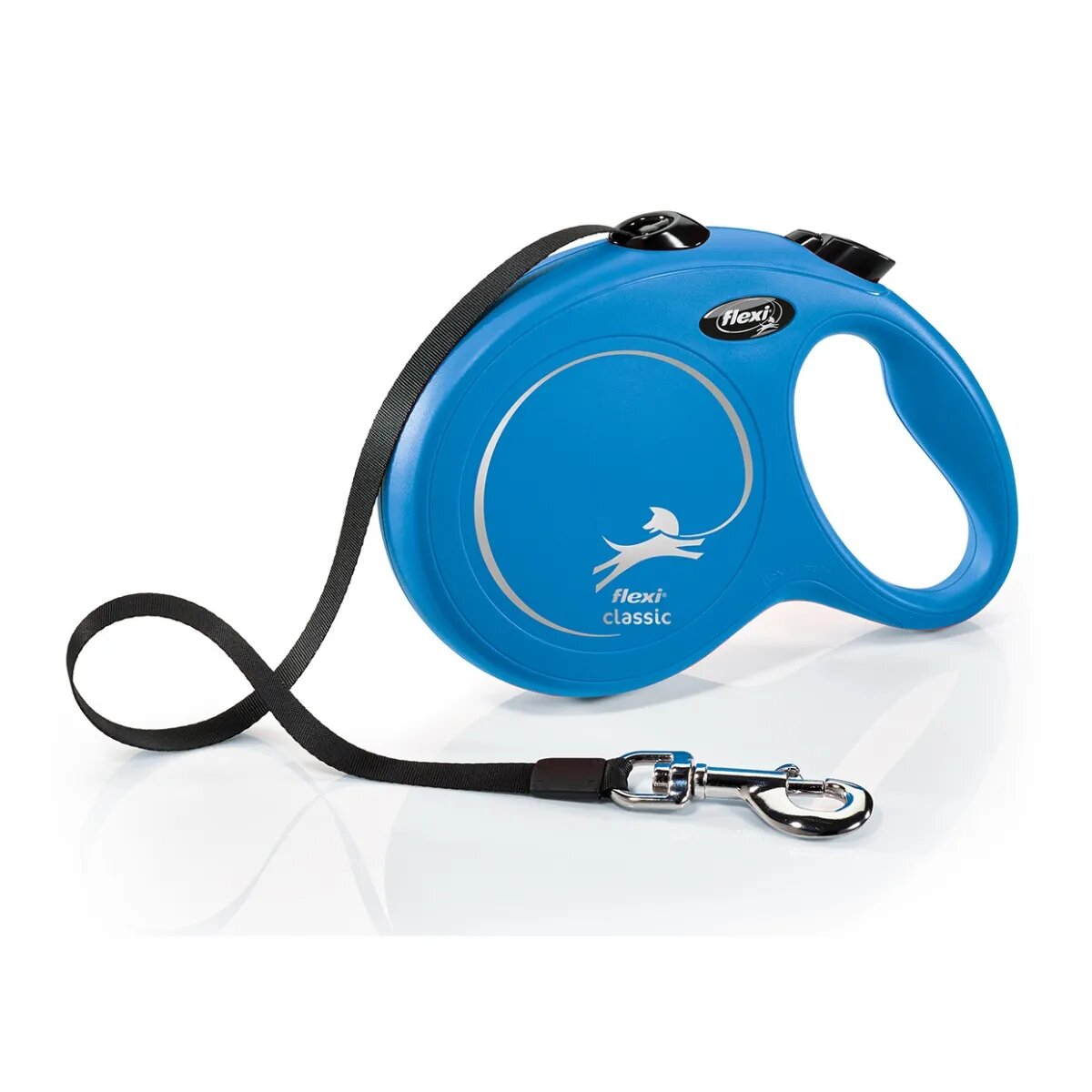 Flexi Classic lesă bandă retractabilă câini nylon albastru L(50kg 8m)