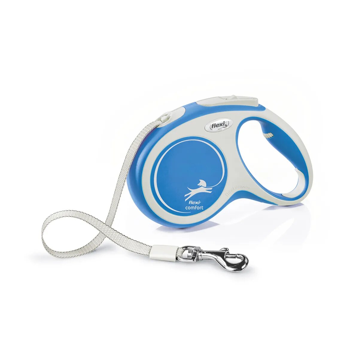 Flexi Comfort lesă bandă retractabilă câini nylon albastru M(25kg 5m)