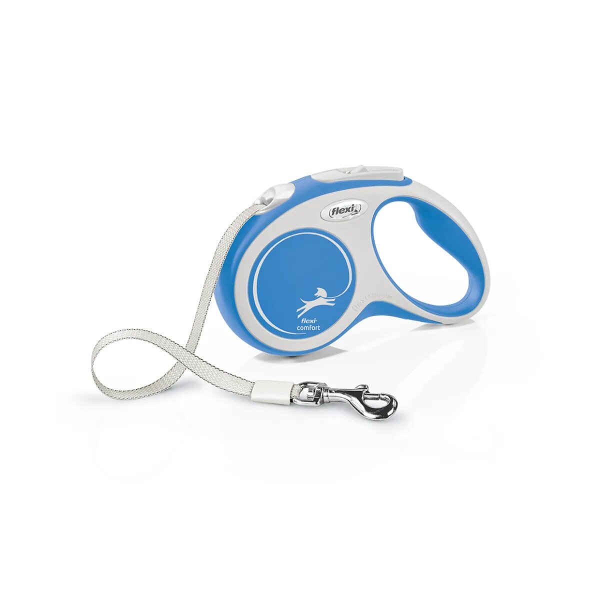 Flexi Comfort lesă bandă retractabilă câini nylon albastru S(15kg 5m)