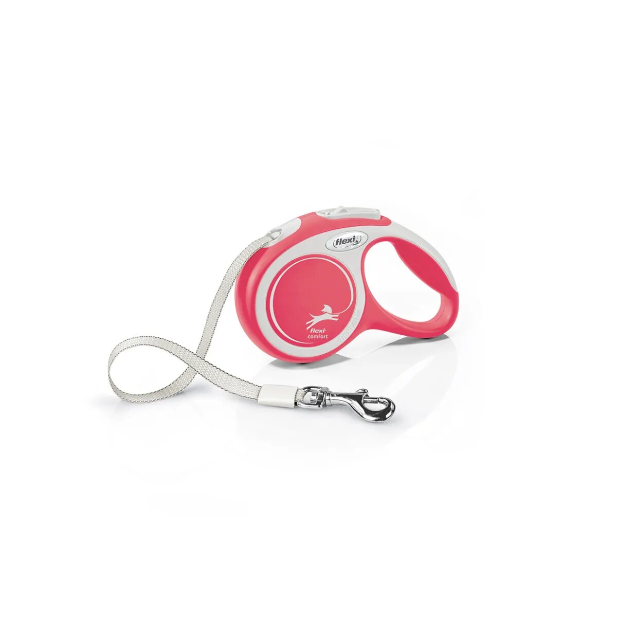Flexi Comfort lesă bandă retractabilă câini nylon roșu XS(12kg 3m)