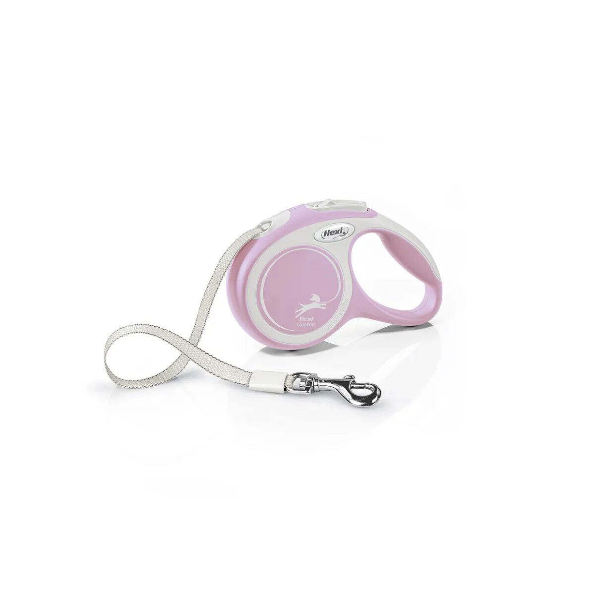 Flexi Comfort lesă bandă retractabilă câini nylon roz XS(12kg 3m)