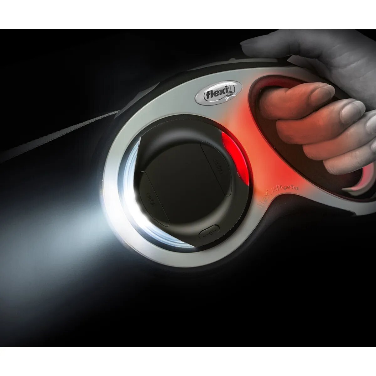 Flexi LED Lighting System accesoriu iluminat câini plastic gri S-L