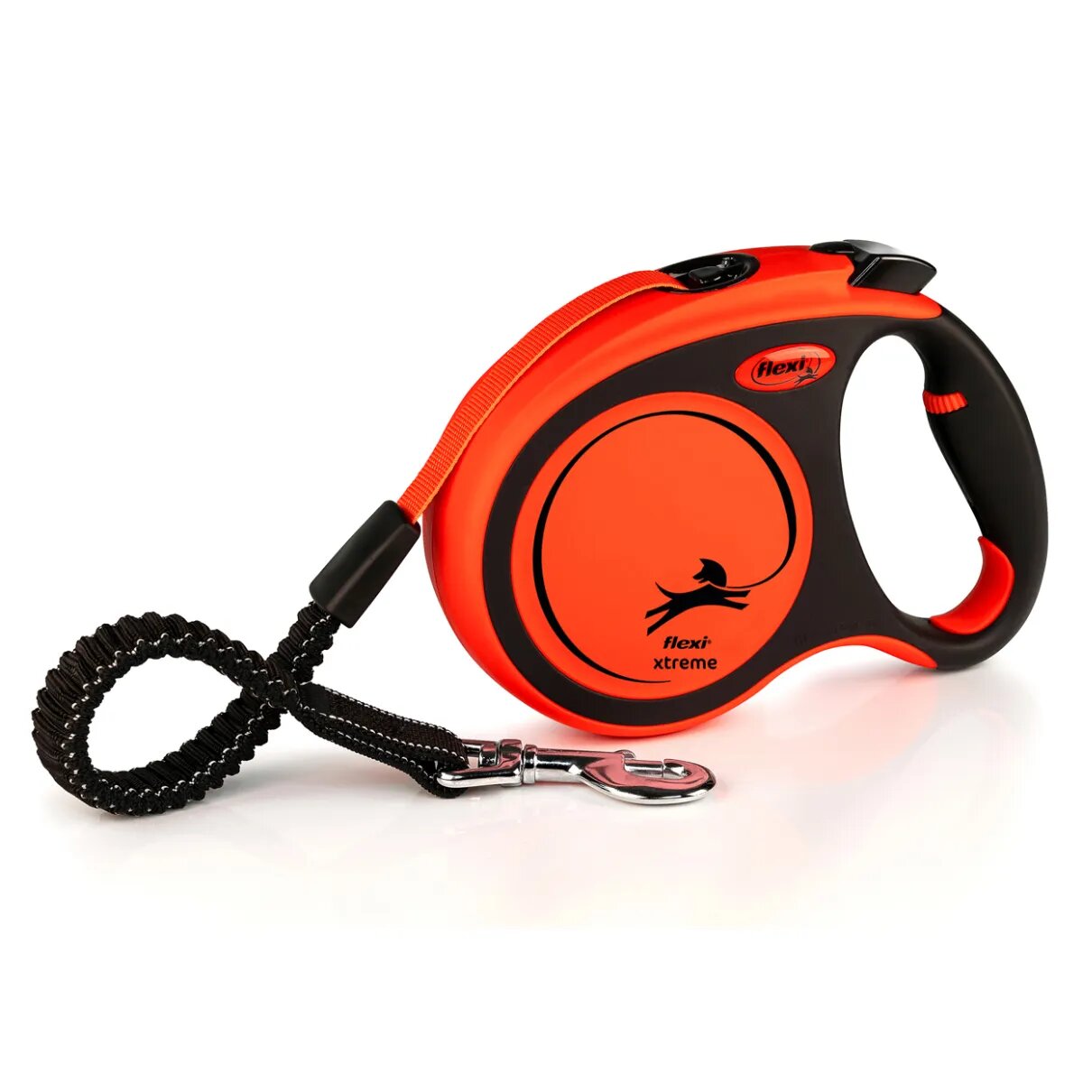 Flexi Xtreme lesă bandă retractabilă câini nylon portocaliu L(65kg 5m)