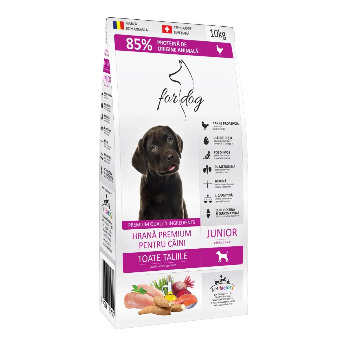 FOR DOG Junior XS-XL Pasăre hrană uscată câini junior 10kg