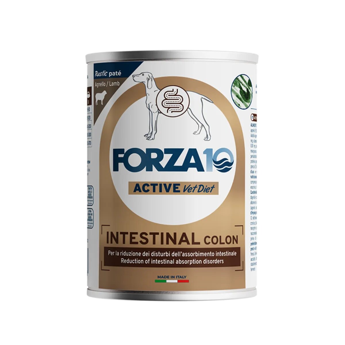 FORZA10 Active VetDiet Intestinal Colon XS-XL Miel dietă veterinară conservă hrană umedă monoproteică câini sistem digestiv (pate) 390g