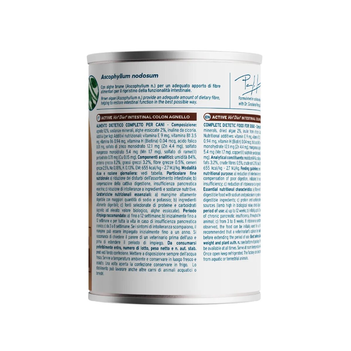 FORZA10 Active VetDiet Intestinal Colon XS-XL Miel dietă veterinară conservă hrană umedă monoproteică câini sistem digestiv (pate) 390g