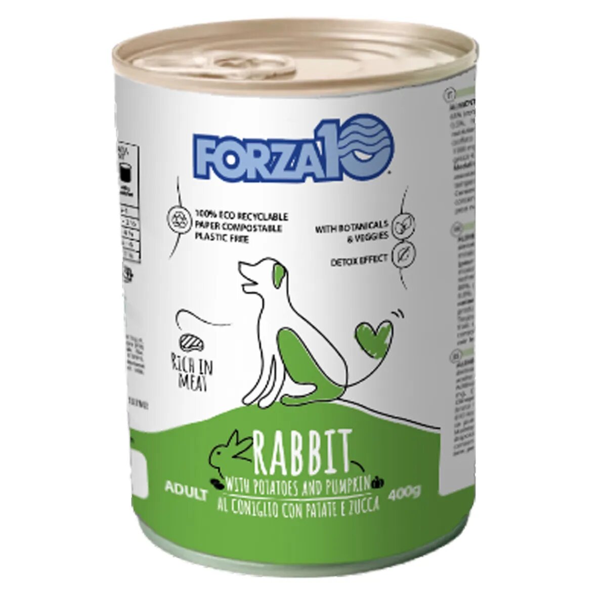 FORZA10 Maintenance XS-XL Iepure și dovleac conservă hrană umedă câini (pate) 400g
