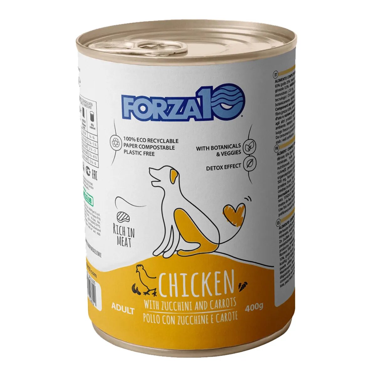 FORZA10 Maintenance XS-XL Pui și Zucchini conservă hrană umedă câini (pate) 400g