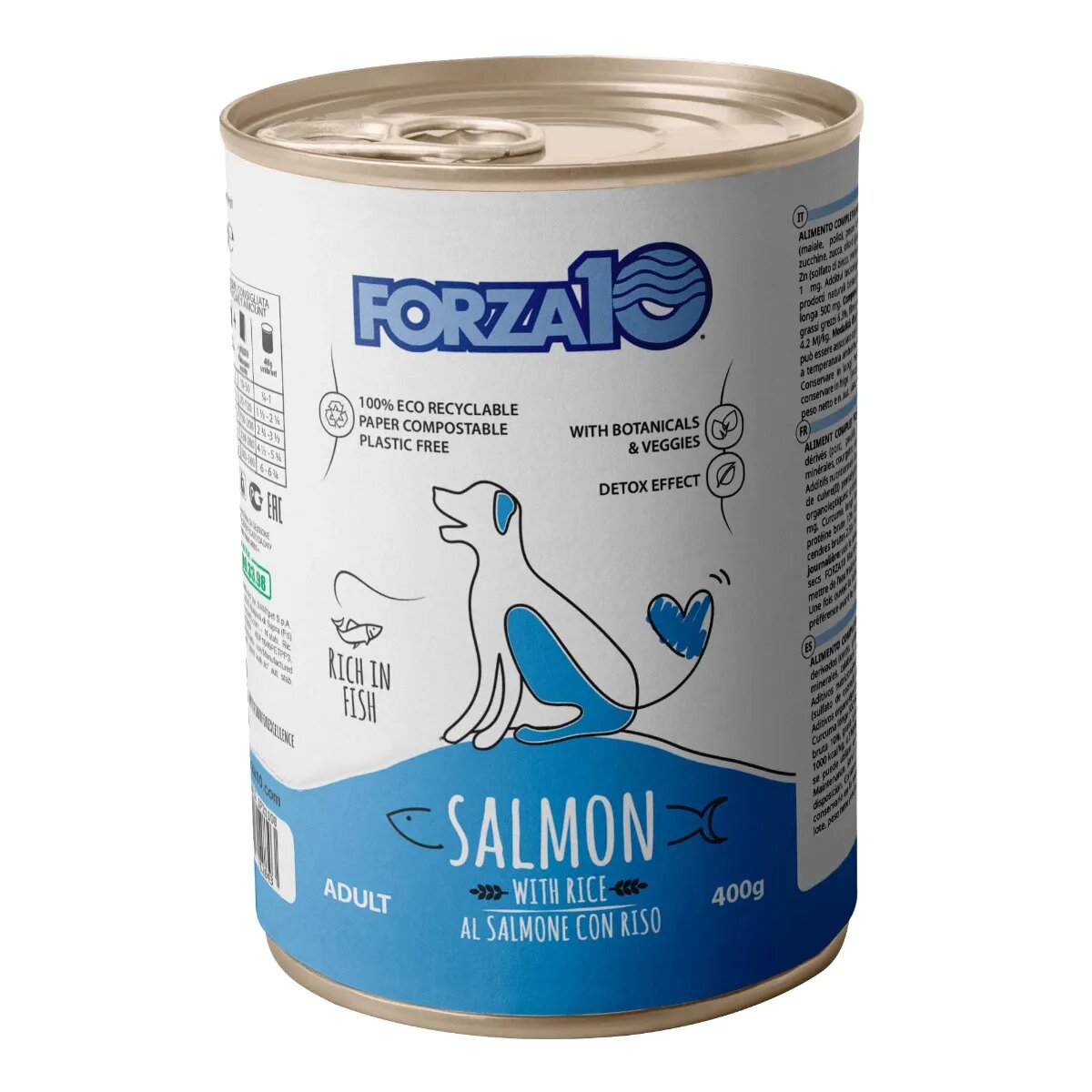 FORZA10 Maintenance XS-XL Somon și Orez conservă hrană umedă câini (pate) 400g
