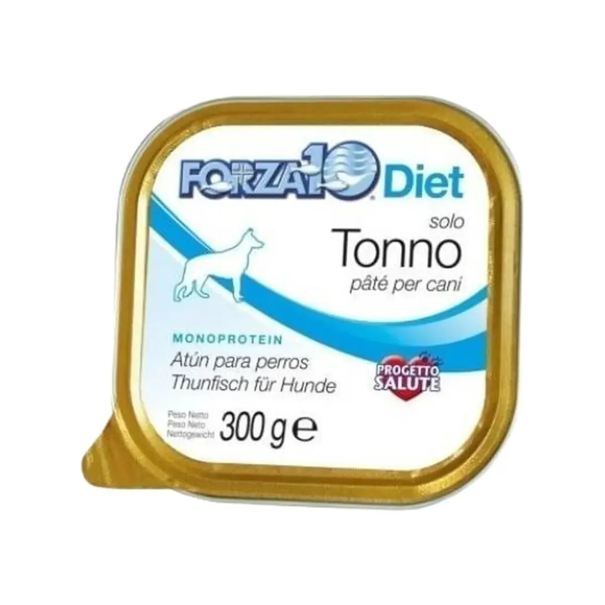FORZA10 Monodiet Solo XS-XL Ton dietă veterinară tăviță hrană umedă monoproteică câini alergii (pate) 300g