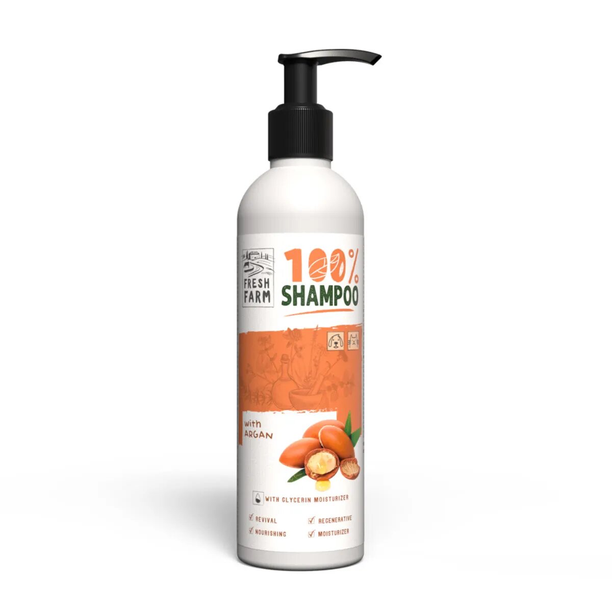 FRESH FARM Argan XS-XL șampon câini flacon 250ml
