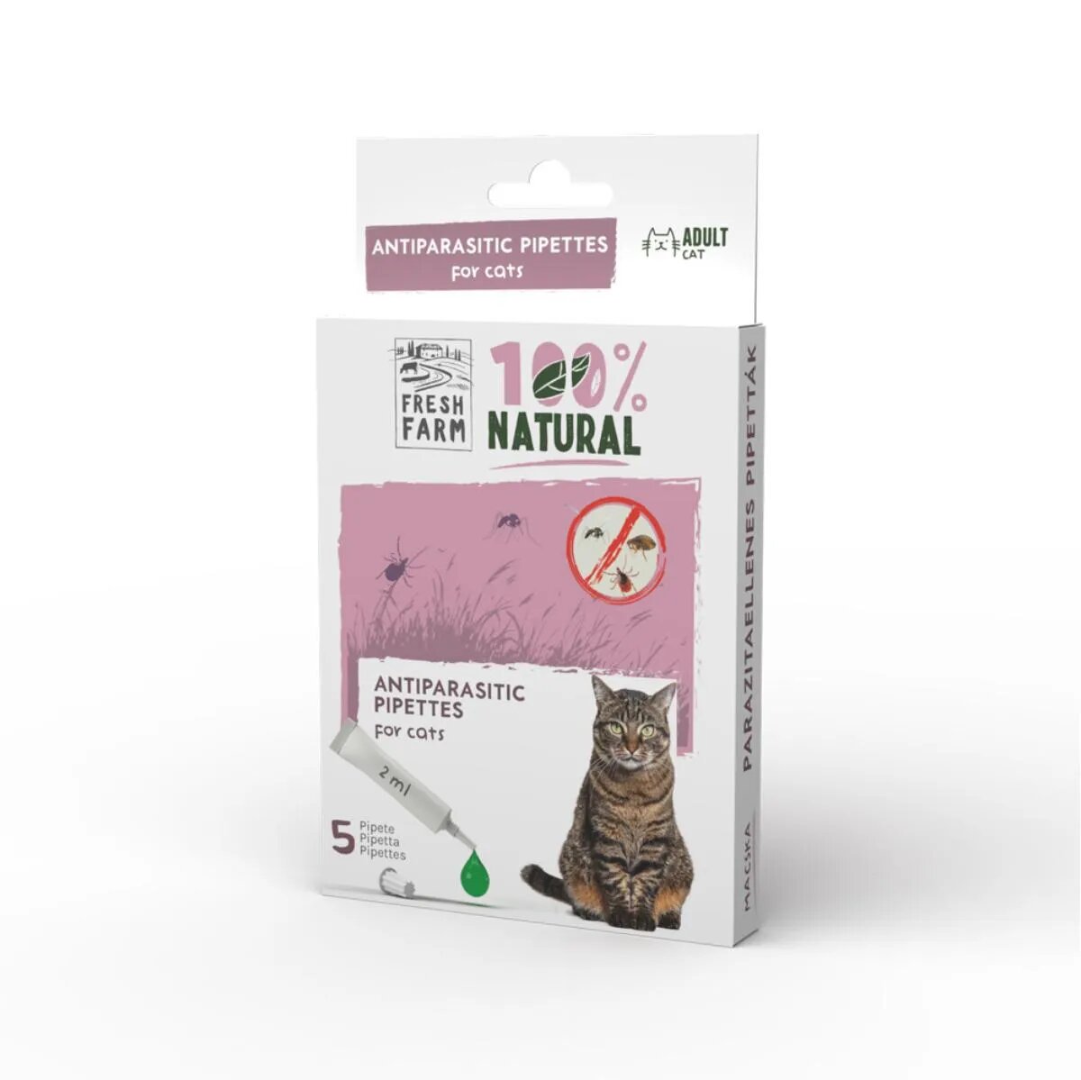 FRESH FARM deparazitare externă naturală pisici pipetă repelentă 2ml x 5buc