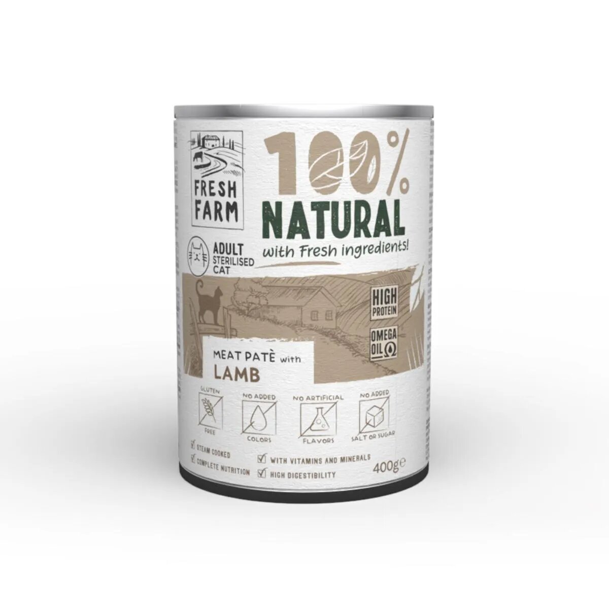 FRESH FARM Smooth Sterilised Miel conservă hrană umedă pisici sterilizate (pate) 400g