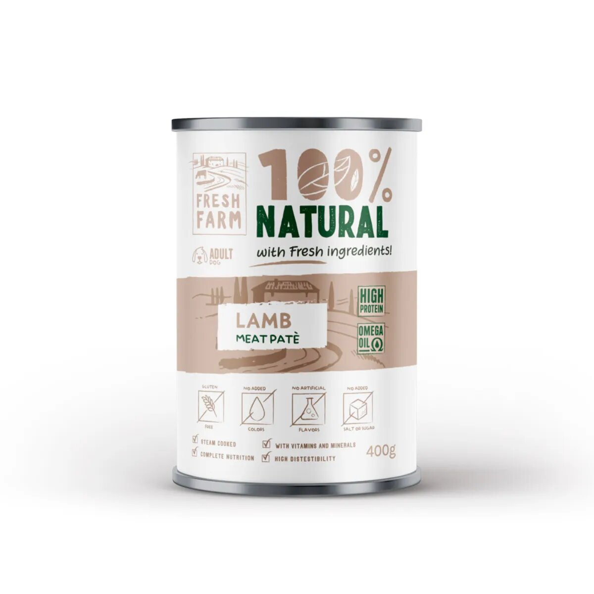 FRESH FARM Smooth XS-XL Miel conservă hrană umedă câini (pate) 400g