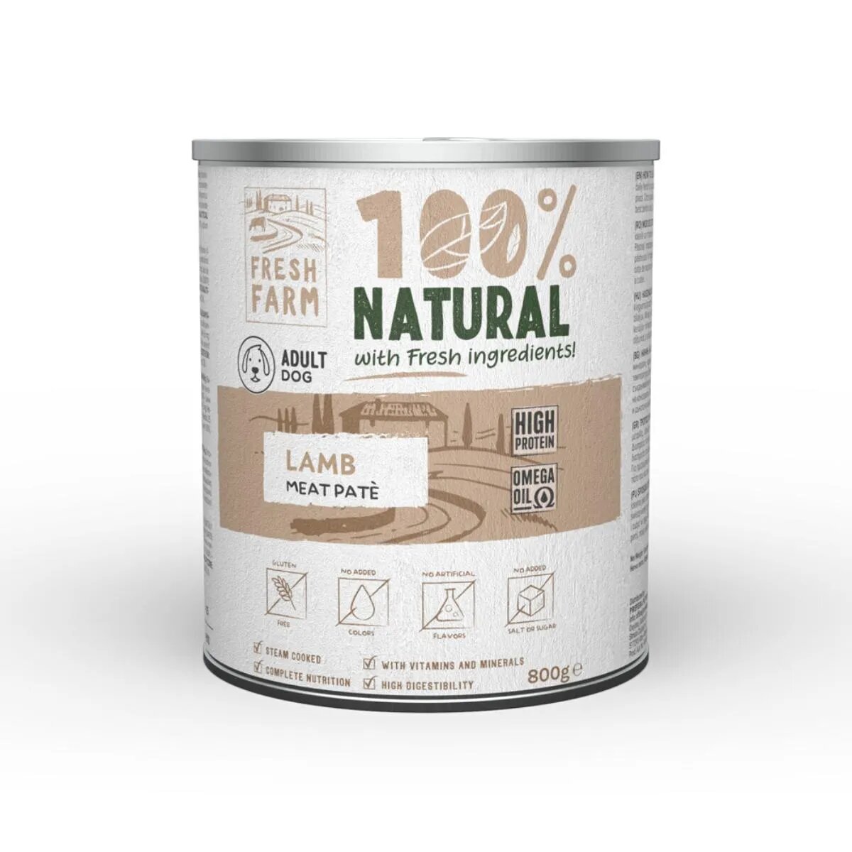 FRESH FARM Smooth XS-XL Miel conservă hrană umedă câini (pate) 800g