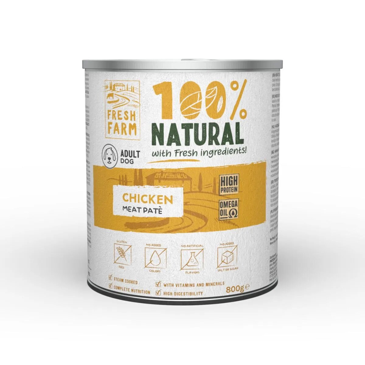 FRESH FARM Smooth XS-XL Pui conservă hrană umedă câini (pate) 800g