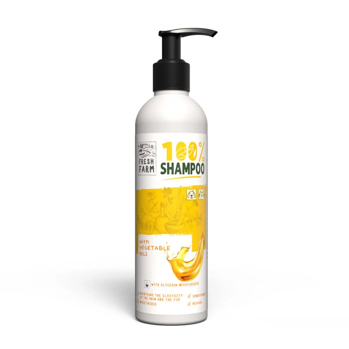 FRESH FARM Vegetable Oils XS-XL șampon câini flacon 250ml