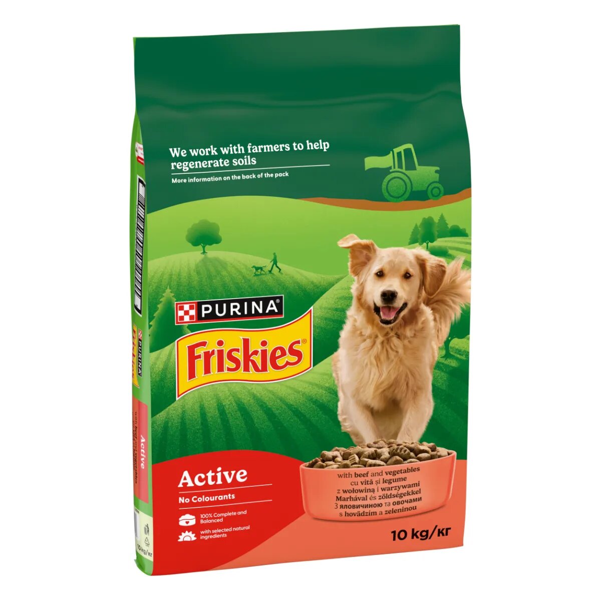 Friskies Active XS-XL Vită hrană uscată câini 10kg