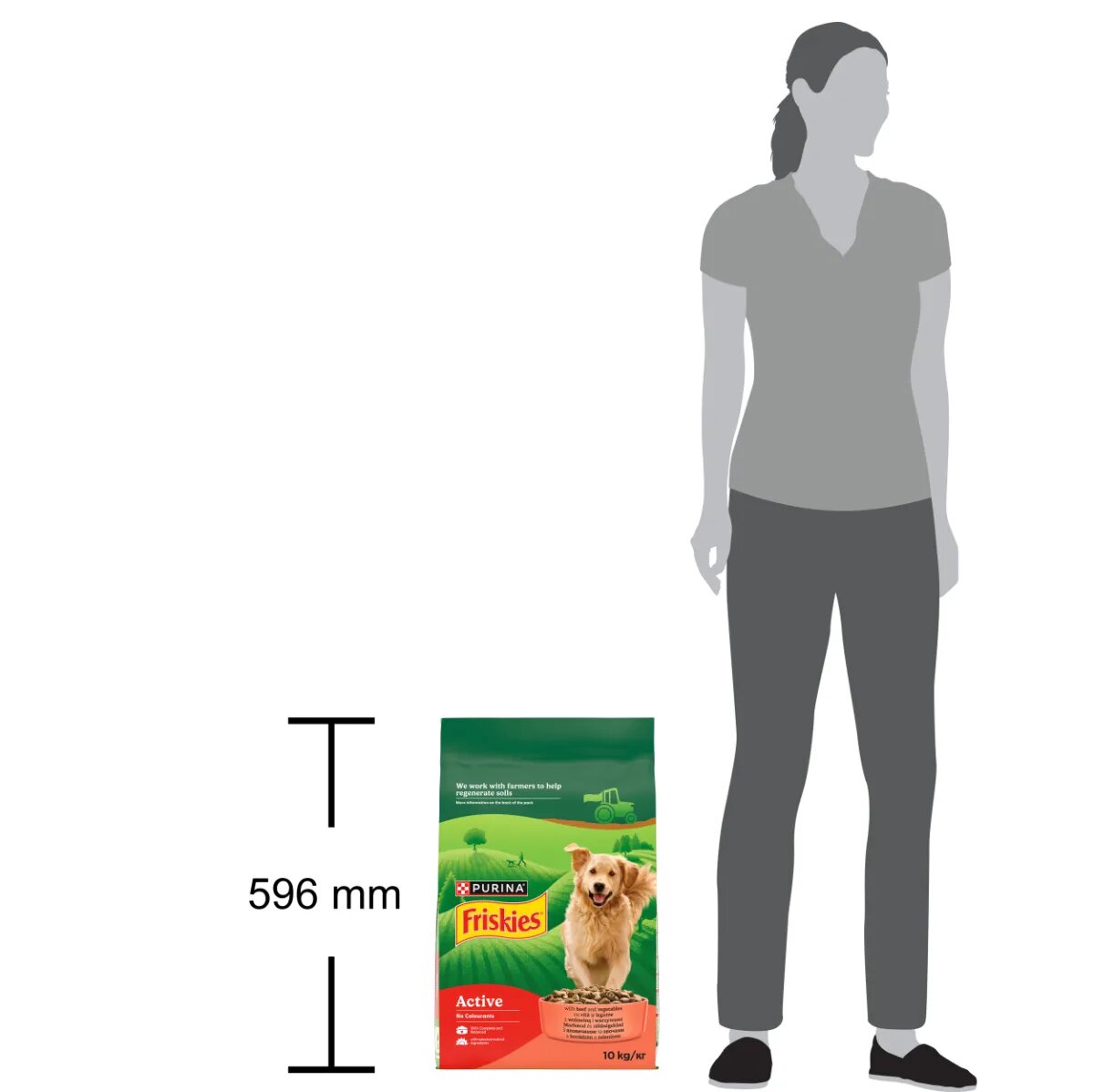 Friskies Active XS-XL Vită hrană uscată câini 10kg