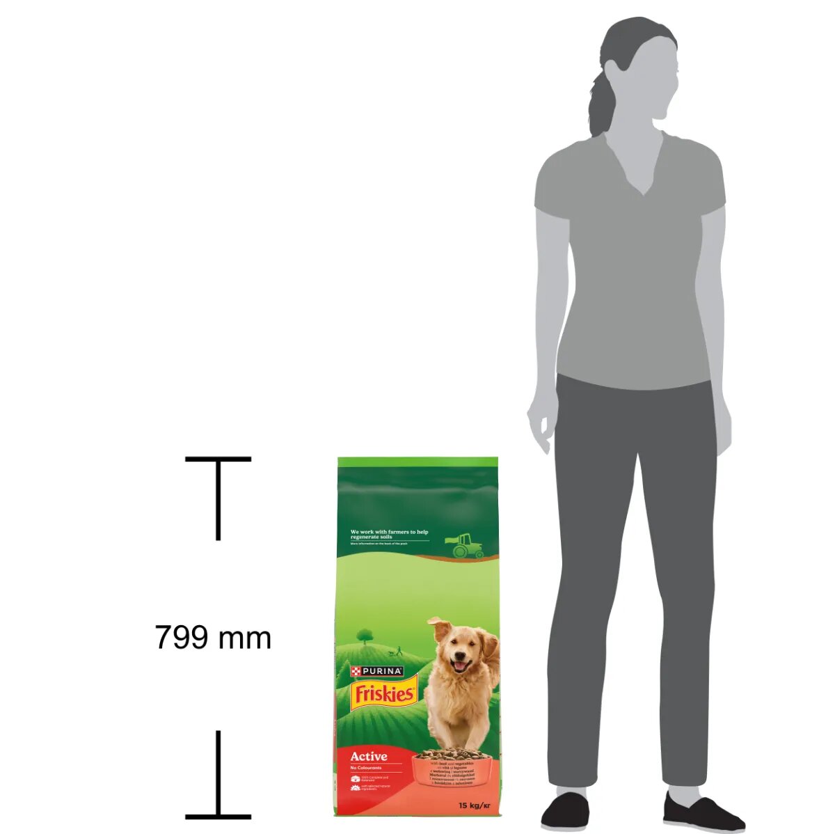Friskies Active XS-XL Vită hrană uscată câini 15kg