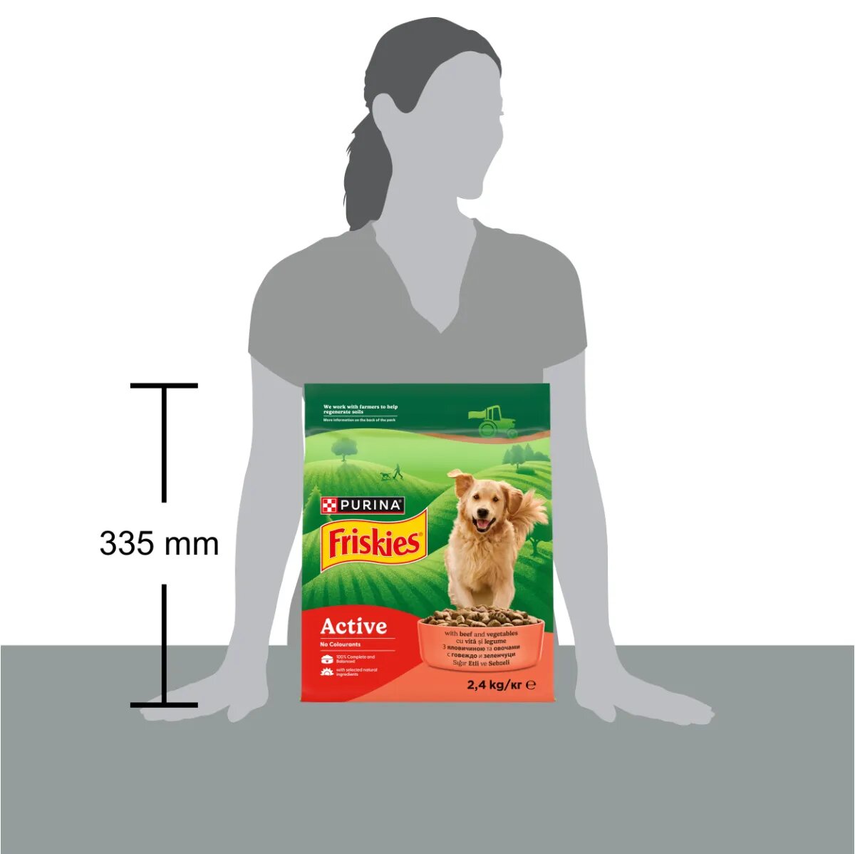 Friskies Active XS-XL Vită hrană uscată câini 2.4kg