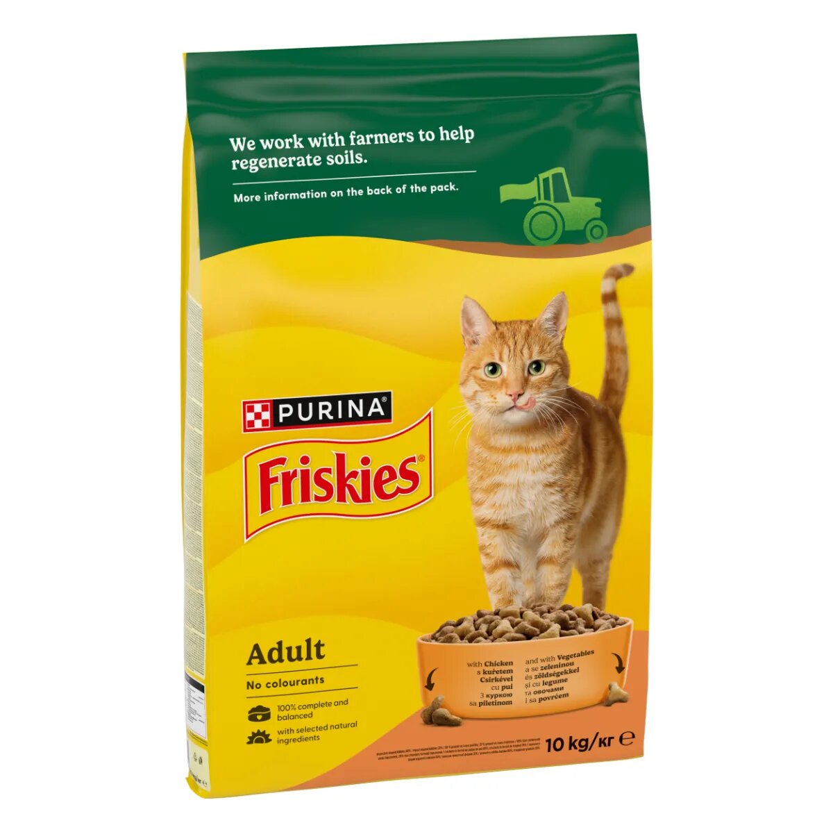 Friskies Adult Pui și Legume hrană uscată pisici 10kg