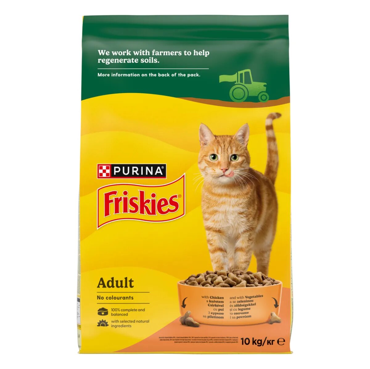 Friskies Adult Pui și Legume hrană uscată pisici 10kg