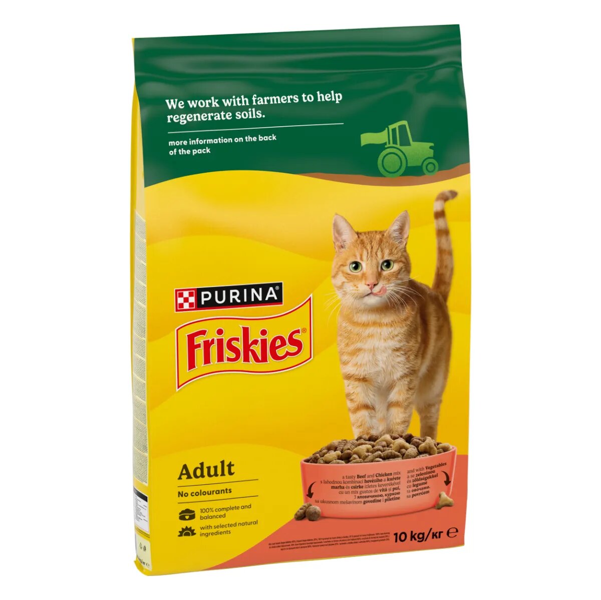 Friskies Adult Vită și Pui hrană uscată pisici 10kg