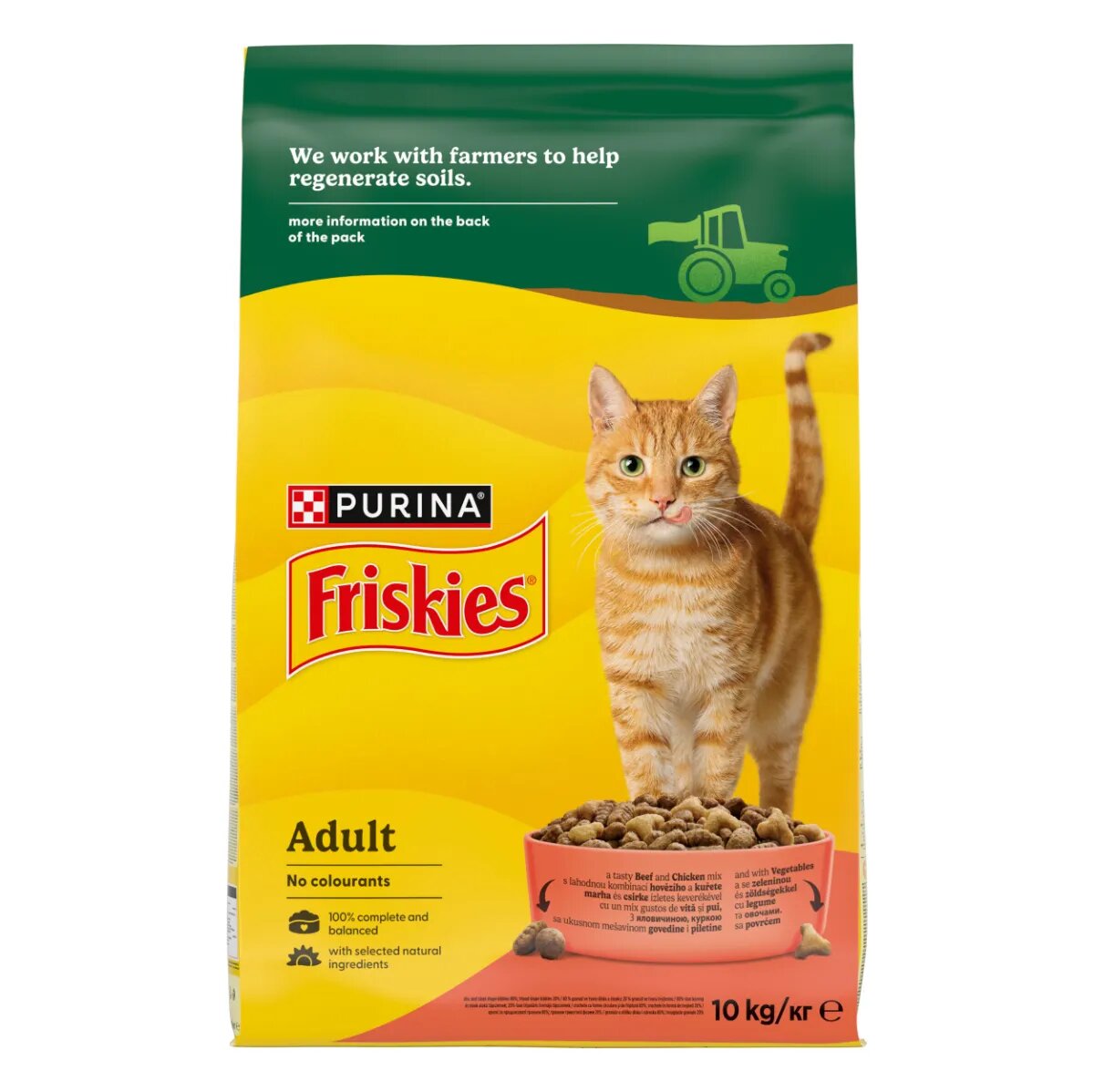 Friskies Adult Vită și Pui hrană uscată pisici 10kg