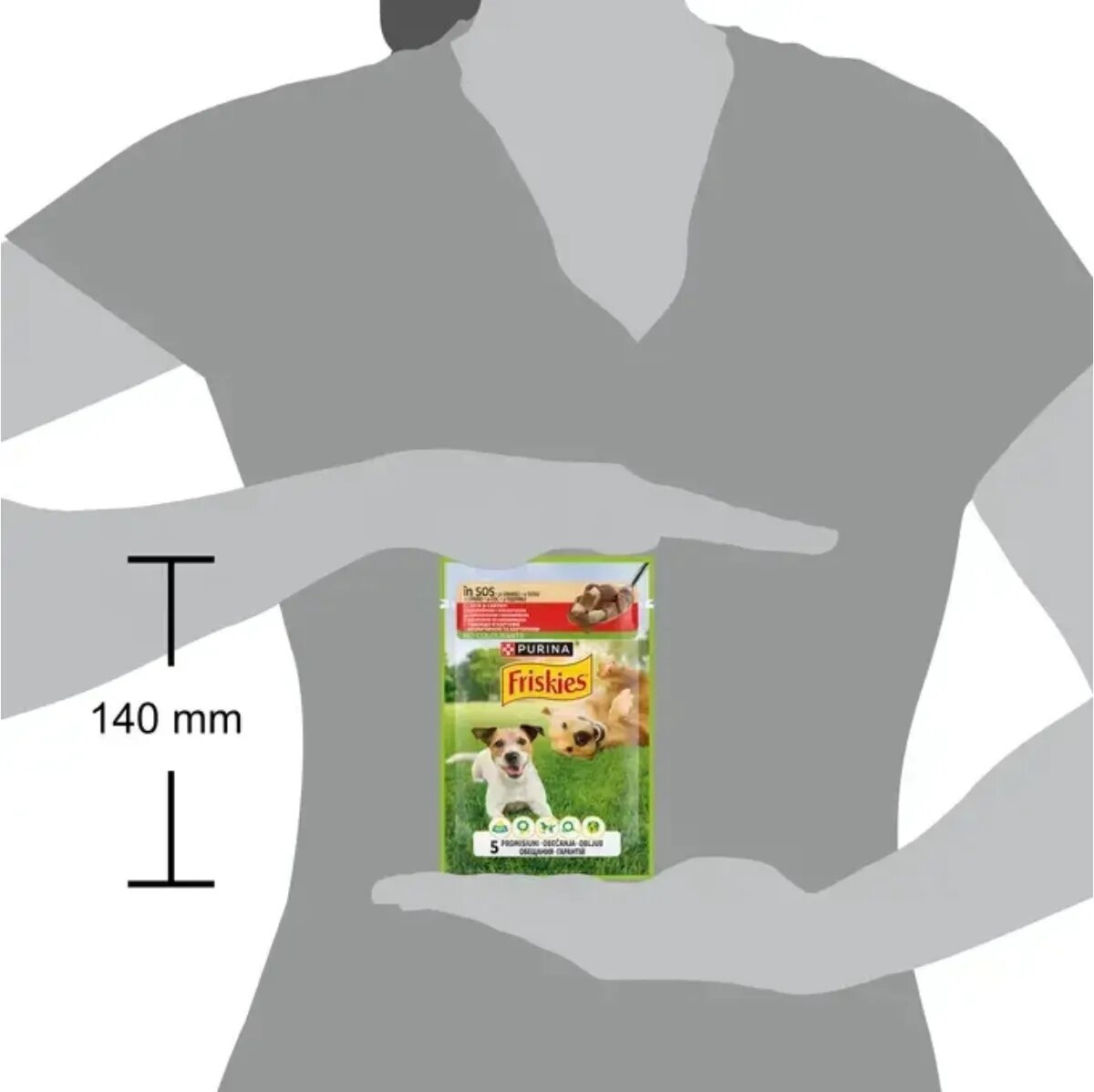 Friskies Adult XS-XL Vită și Cartofi plic hrană umedă câini (în sos) 85g