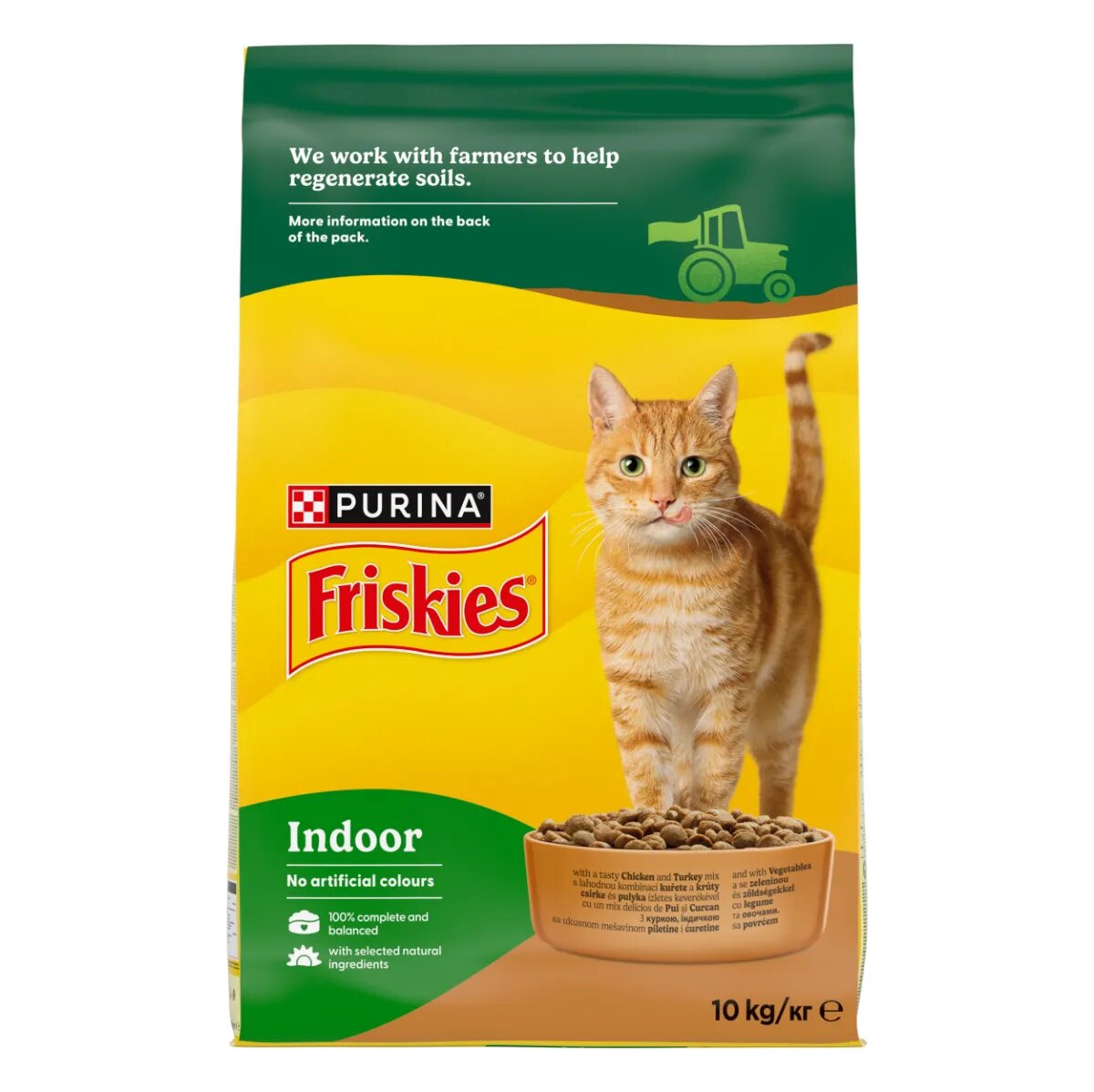 Friskies Indoor Pui și Legume hrană uscată pisici 10kg