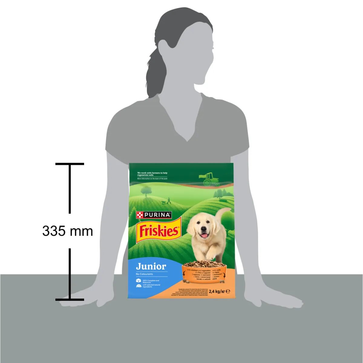 Friskies Junior XS-XL Pui și Legume hrană uscată câini junior 2.4kg