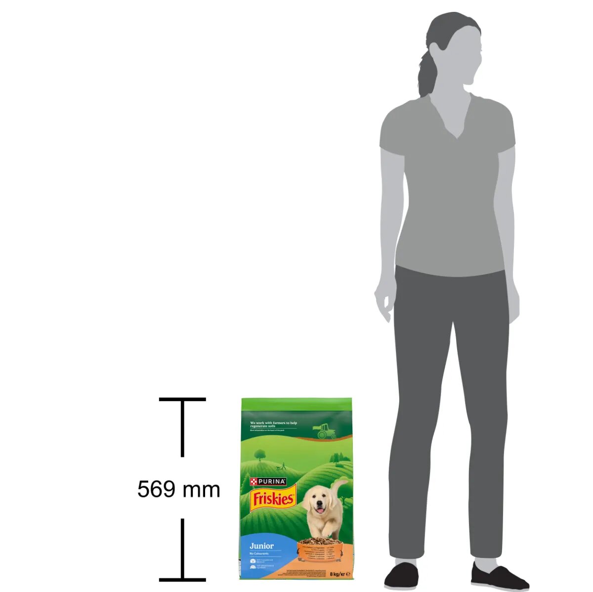 Friskies Junior XS-XL Pui și Legume hrană uscată câini junior 8kg