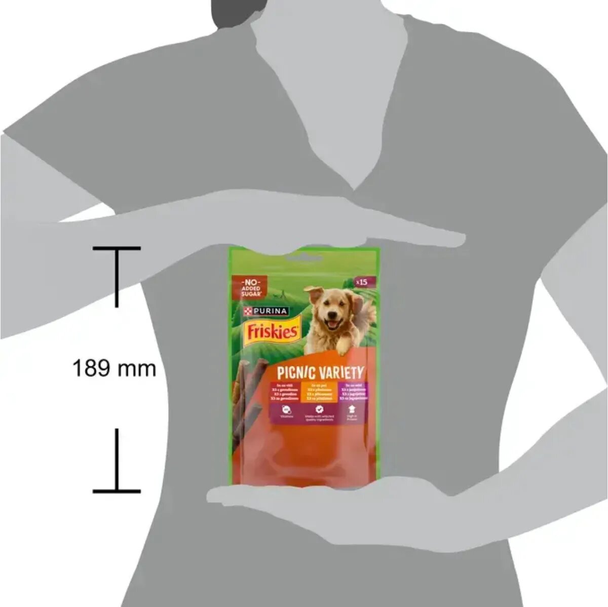 Friskies Picnic Variety XS-XL Vită și Miel punguță recompense câini 126g