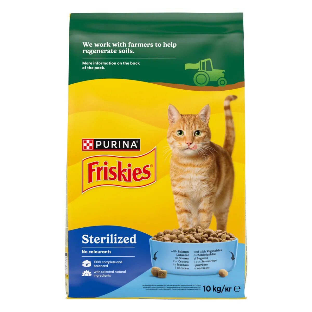 Friskies Sterilised Somon și Legume hrană uscată pisici sterilizate 10kg