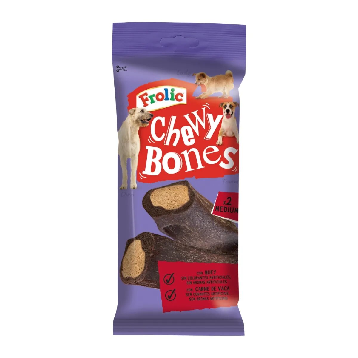 Frolic Chewie Bones recompense câini batoane Vită 2 buc 170g