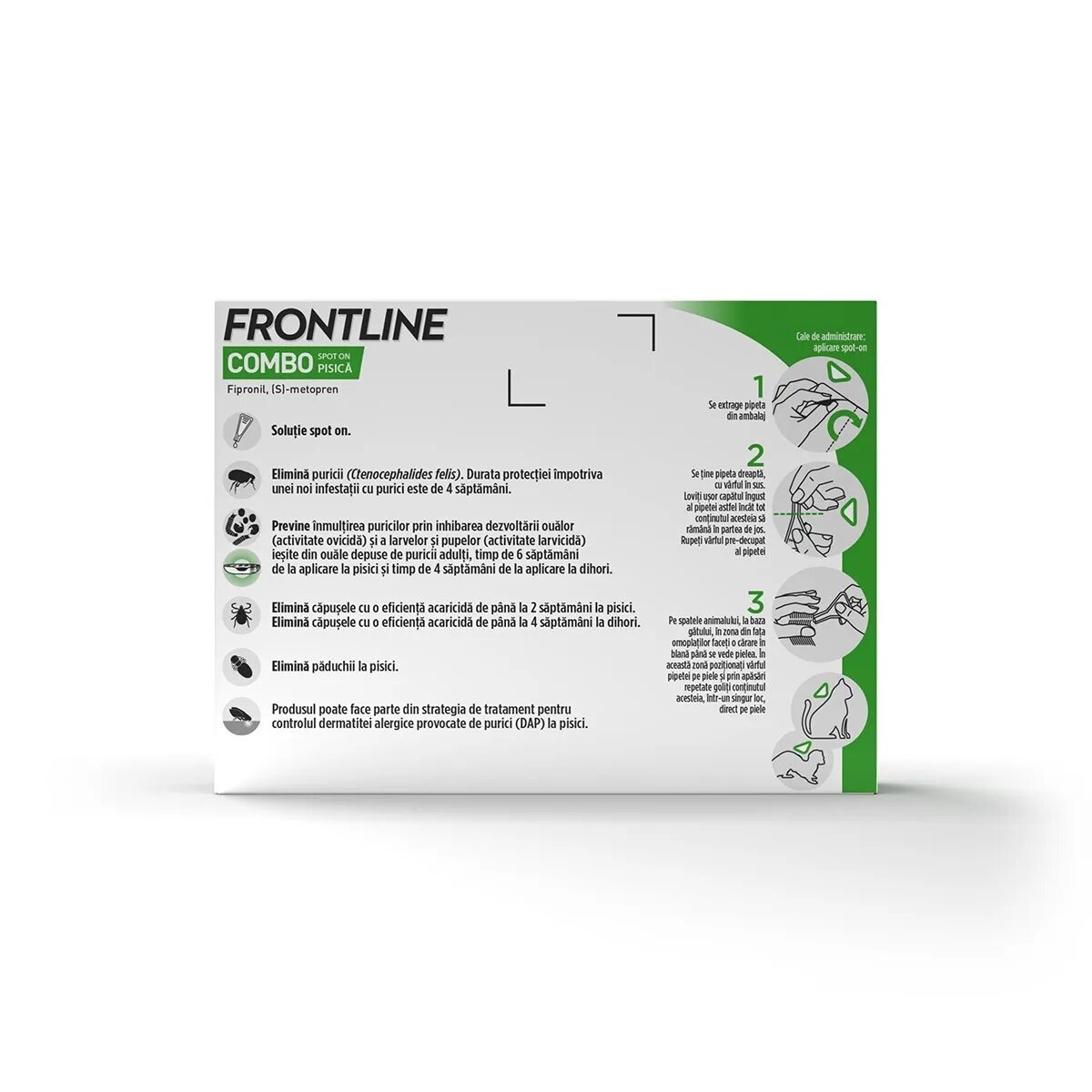 Frontline Combo spot-on soluție antiparazitară pisici 3 pipete