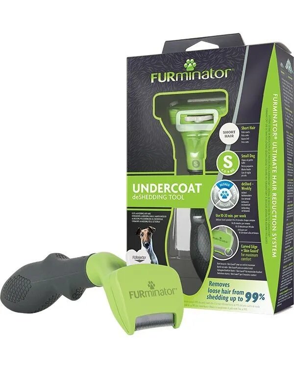 Furminator perie câini păr scurt anti-năpârlire metal XS-S perie câini păr scurt anti-năpârlire metal