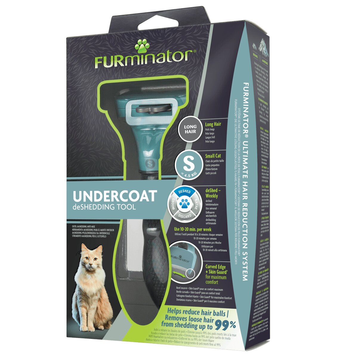 Furminator perie pisici păr lung anti-năpârlire metal XS-S perie pisici păr lung anti-năpârlire metal