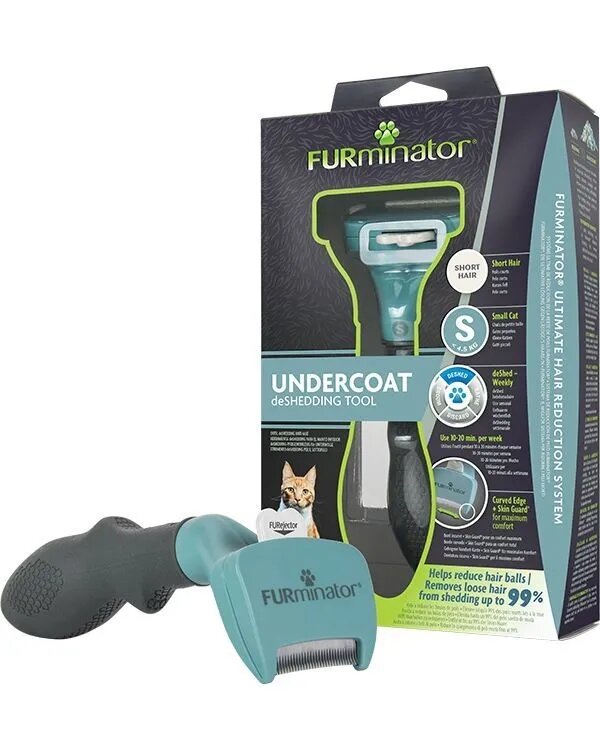 Furminator perie pisici păr scurt anti-năpârlire metal XS-S perie pisici păr scurt anti-năpârlire metal