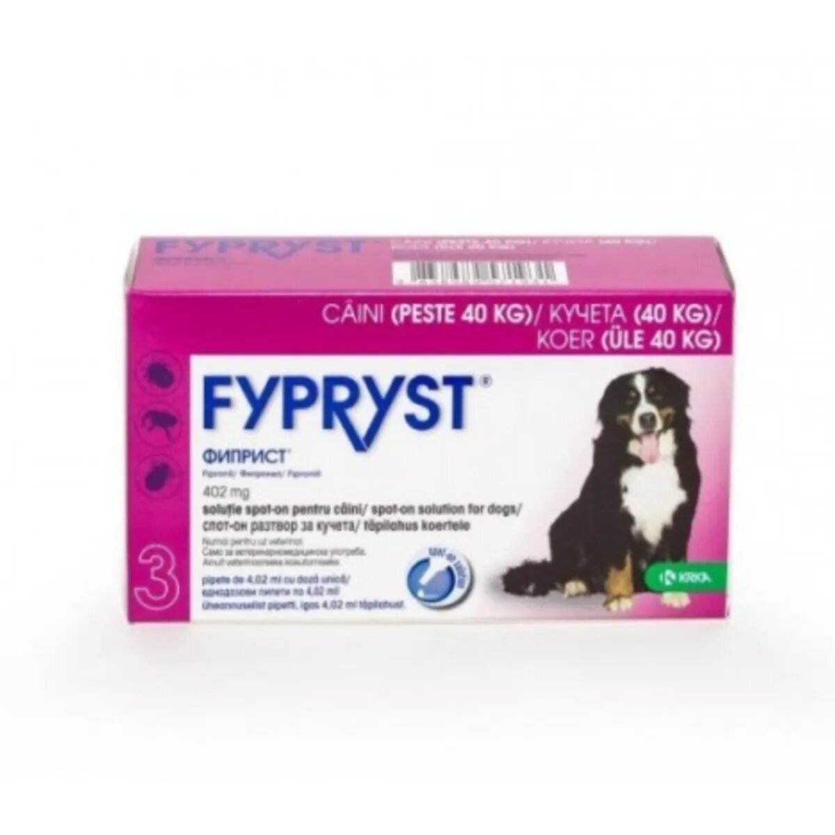 Fypryst deparazitare externă câini pipetă repelentă XL(40 - 60kg) 3buc