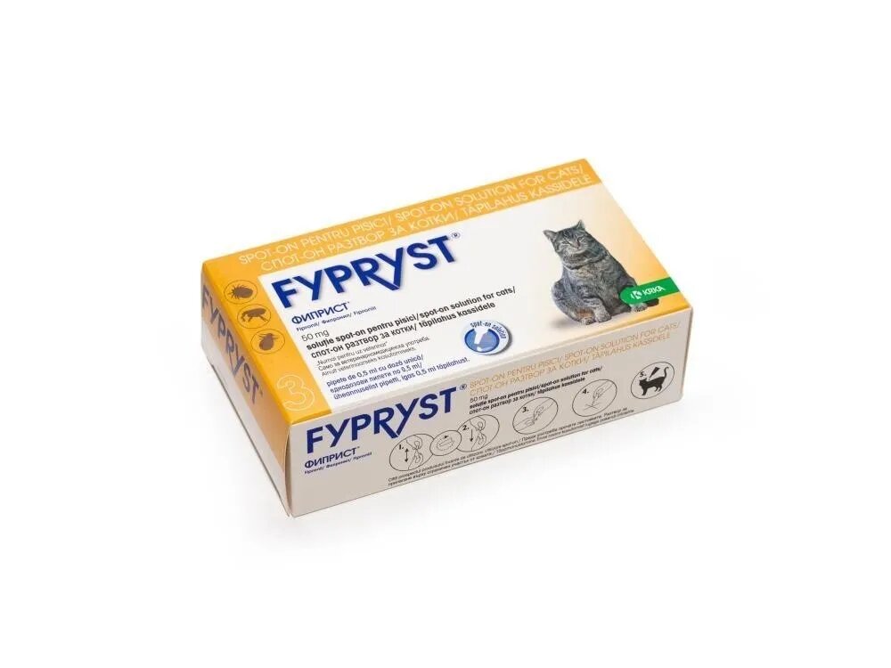 Fypryst deparazitare externă pisici pipetă repelentă 1 lună x 3buc