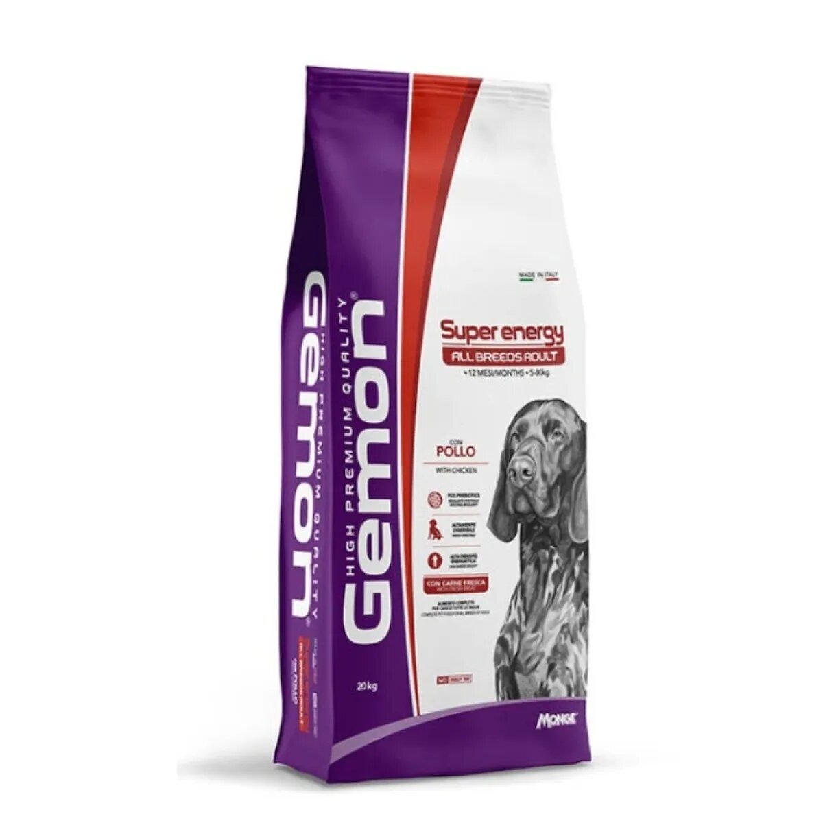 Gemon Super Energy XS-XL Pui hrană uscată câini activitate intensă 20kg