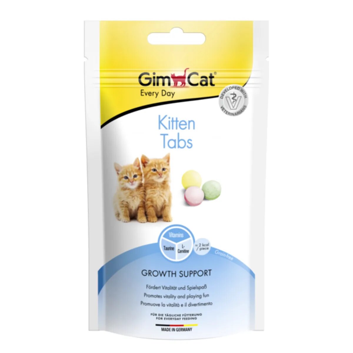 GimCat Kitten Tabs punguță recompense funcționale pisici junior 40g