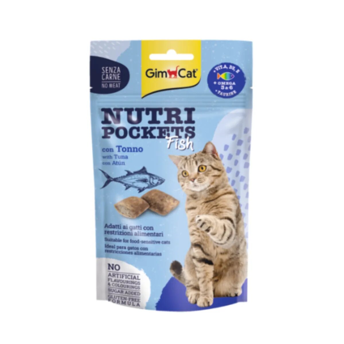 GimCat Nutri Pockets Ton punguță recompense pisici 60g